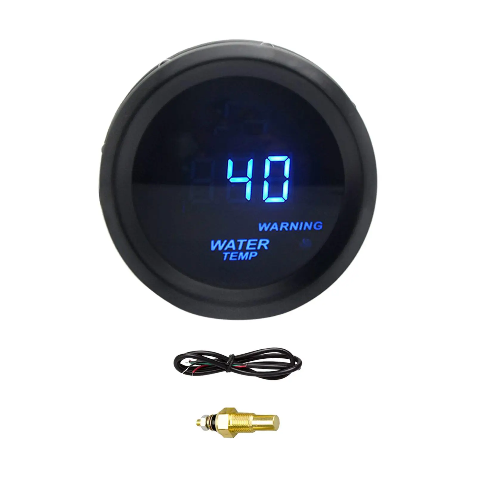 2inch 52mm Digital Water Temp Gauge High Performance LED Display 12V Durable Water Temp Meter for Vehicles Trucks Car Auto