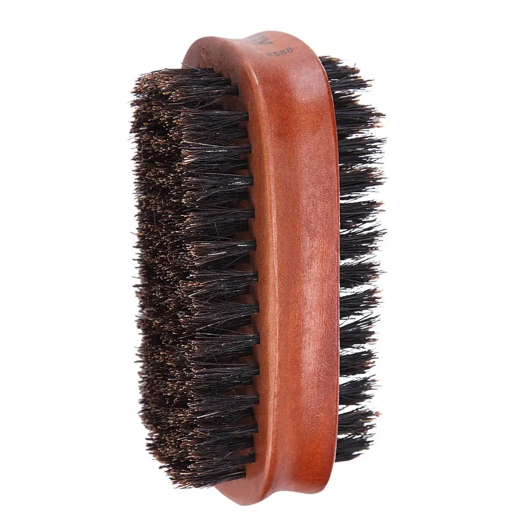 2 Way Men Hair  Beard Mustache Shaper Brush Palm Comb Soft Touching