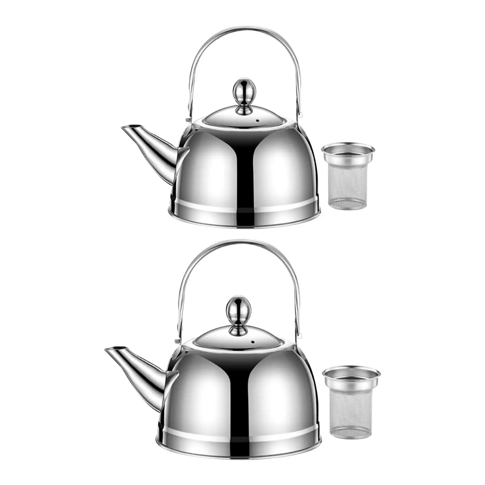Portable Tea Kettle with Infuser Tea Pot Large Capacity for Picnic Hiking Kitchen Restaurant