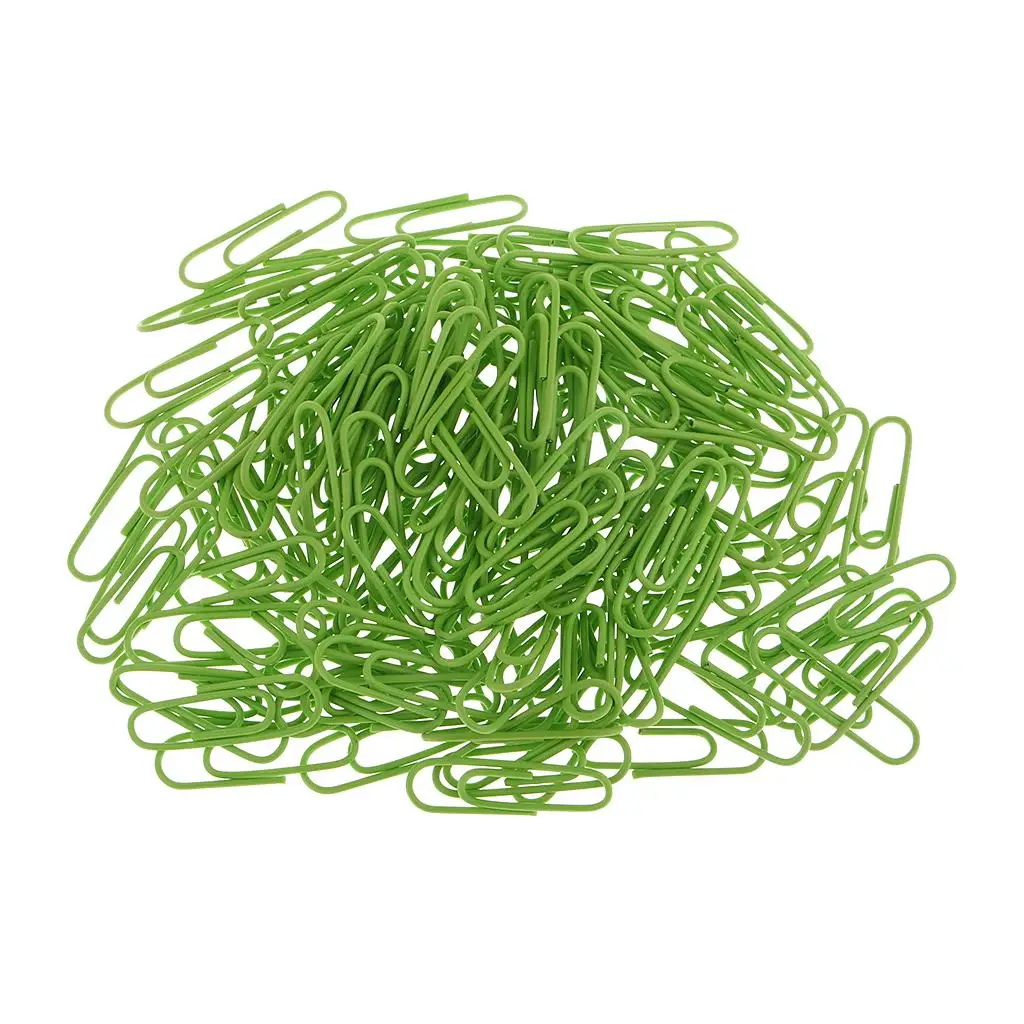 150Pcs Metal Paper Clips for Decorative Bookmarks Clamps Green