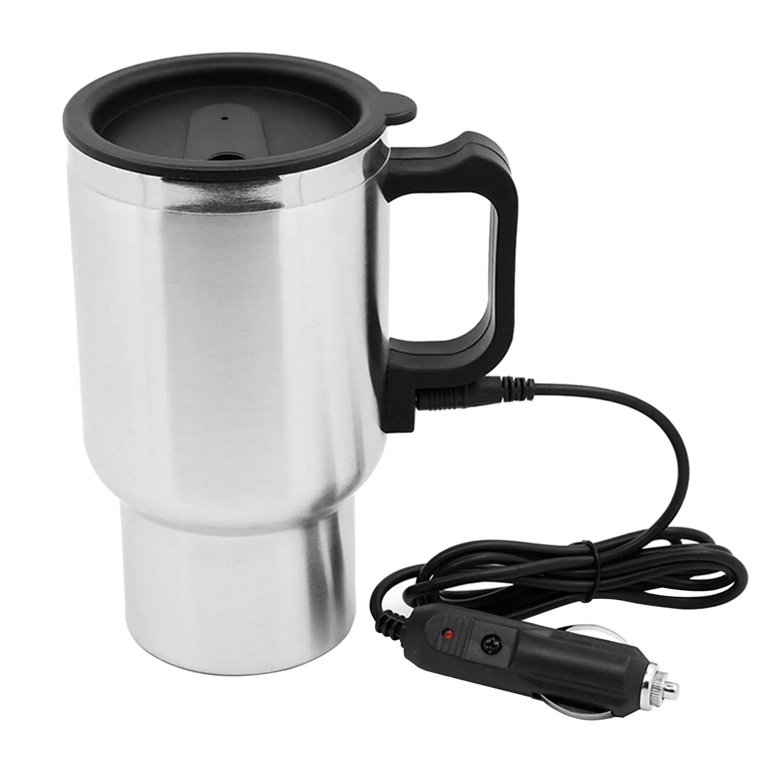 Car Heating Cup Heated Mug 500ml Stainless Steel for Tea Coffee