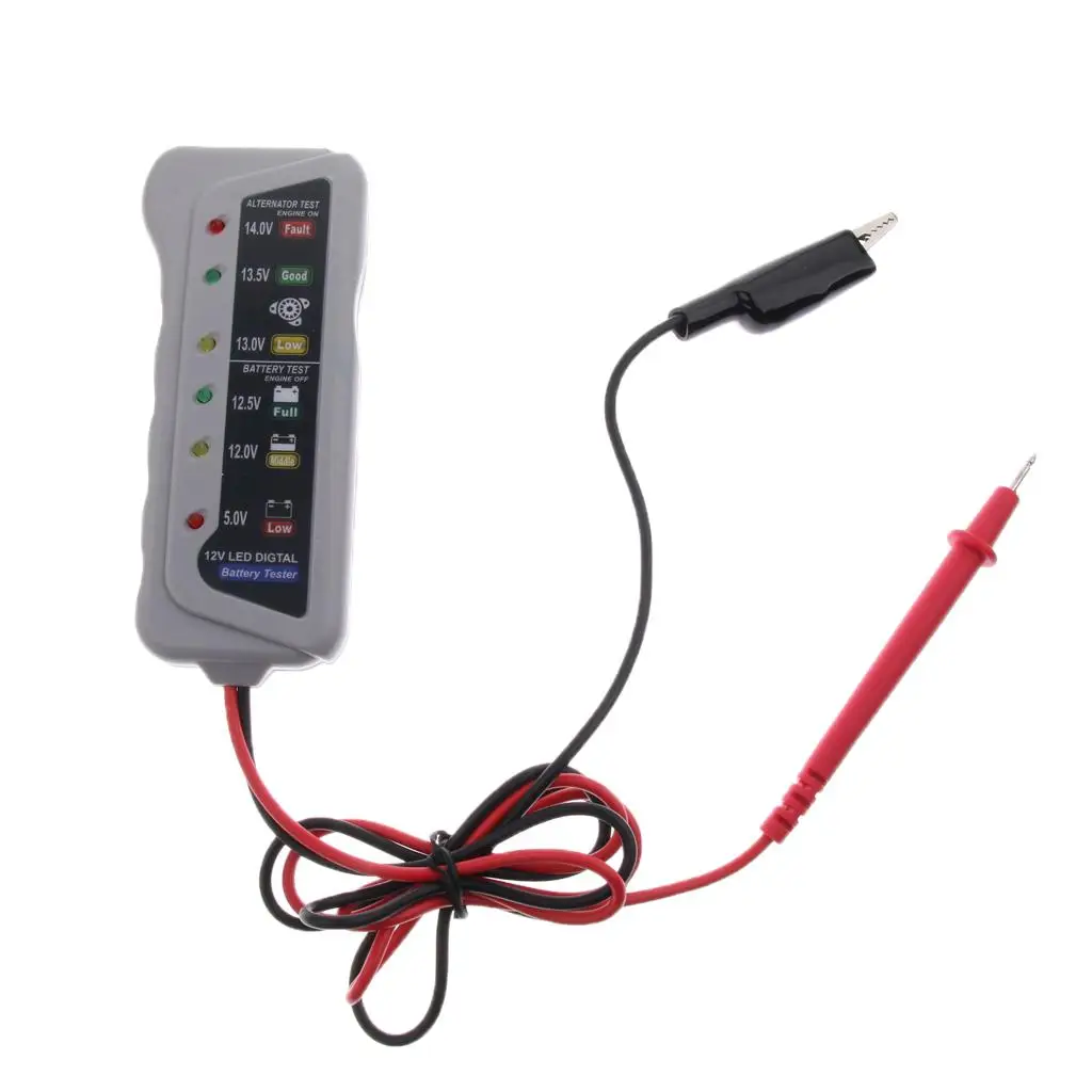 12V Auto Car 6 LED Digital Battery  Voltmeter Charging System 