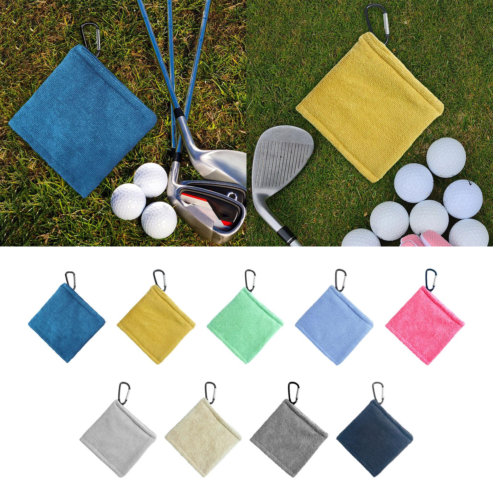 Golf Ball Towel with Clip Small Wipe Golf Club Golf Accessories 5.5 x 5.5 inch Golf Ball Cleaner Pocket Golf Accessory