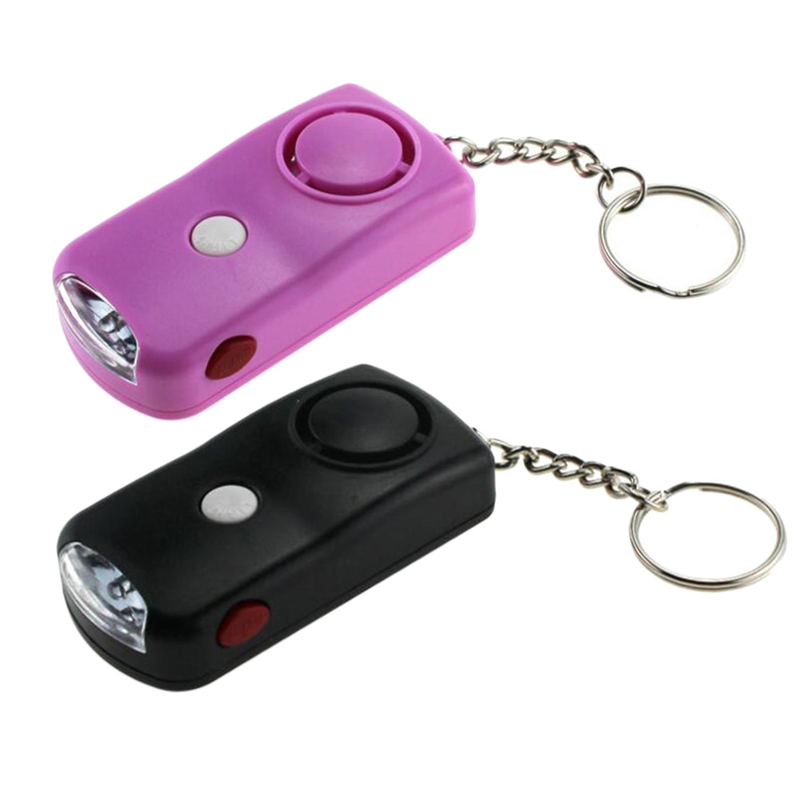 Personal Alarm Keychain Keychain Alarm Security Personal Protection Device with LED Light for Women Men Emergency LED Flashlight