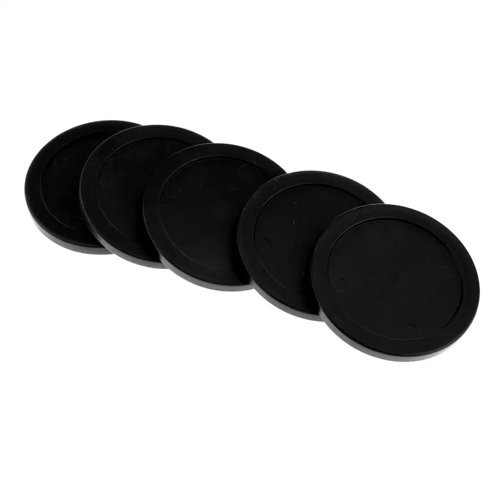 2x 5 Pieces 62mm  Replacement Pucks for Full Size  Tables Black