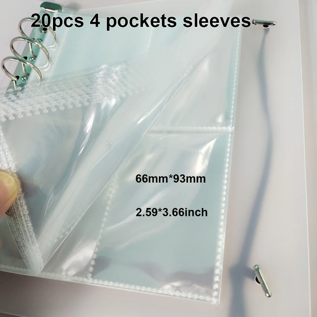 10 Clear Binder Pockets 6 Rings Binder Pages Plastic Protector Sleeves A6  A7 - Diy Apparel & Needlework Storage - AliExpress