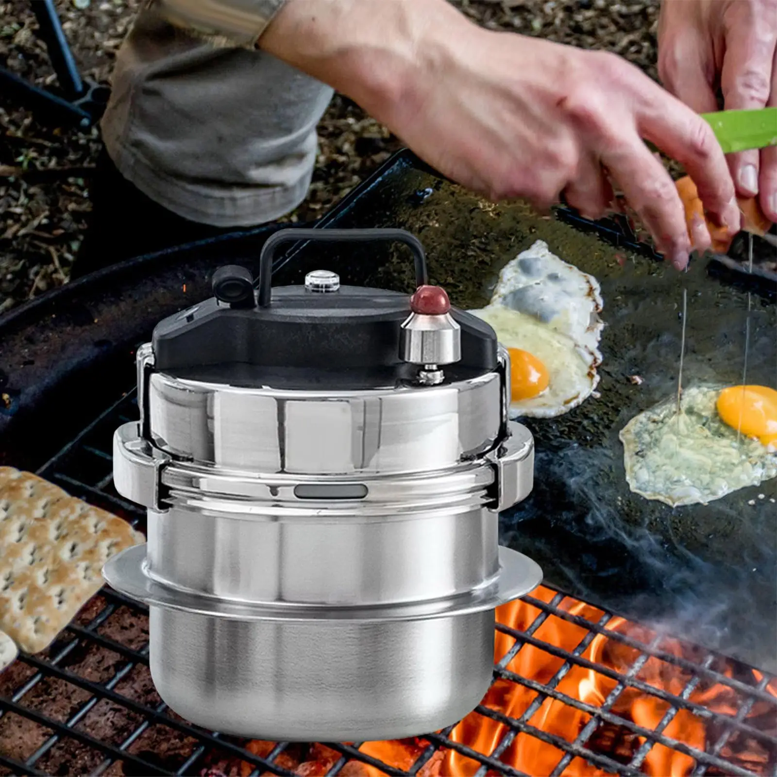 Pressure Cooker Multifunction Nonstick Stainless Steel 2 Liters Portable Cooking Pot for Home Family Stove Professional