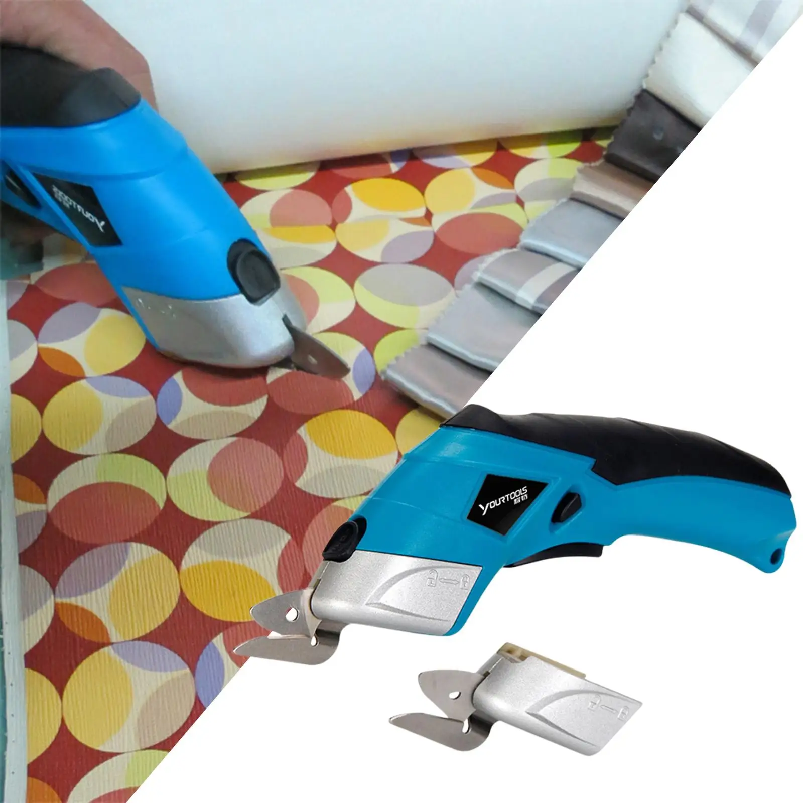 Small Electric Scissors Cutting Cloth Hand-held Charging Tailor Scissors Multi-function Cutting Machine Clothing Leather