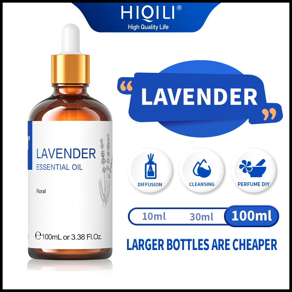 Best of HIQILI 100ML Lavender Essential Oils For Diffuser Humidifier Massage Aromatherapy Pure Natural Aroma Oil For Candle / Soap Making Reviews & Tips