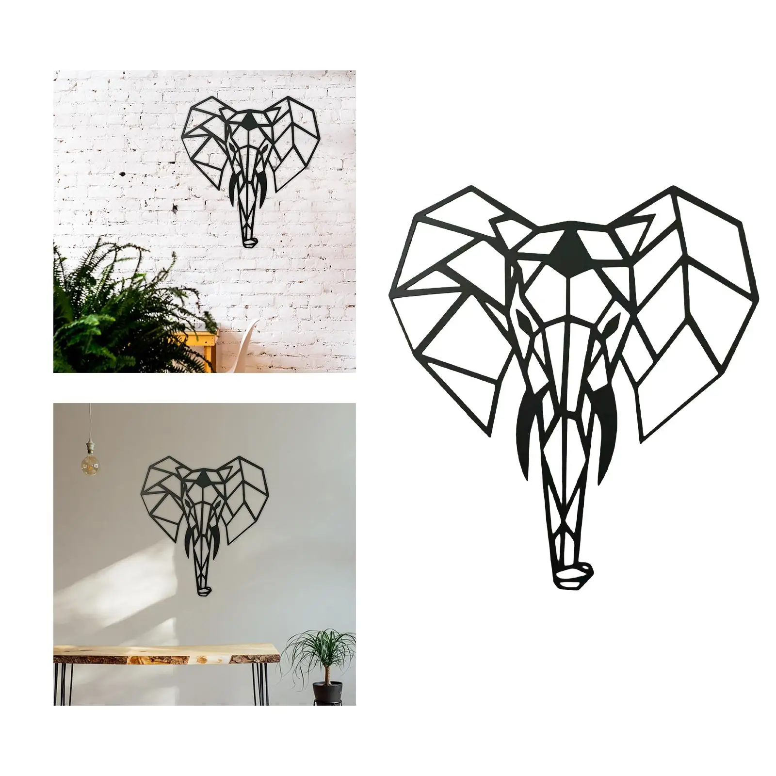 Metal Wall Art Decor Decorative Silhouette Animal Gifts Hanging Wall Decorations for Living Room Office Bar Cafe Restaurants