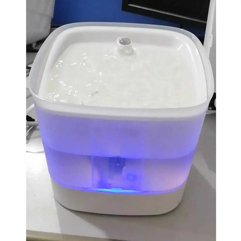 Cat Water Fountain, 68oz/2 Pump with LED Indicator Light,  with 2 Filters, Water Level Window