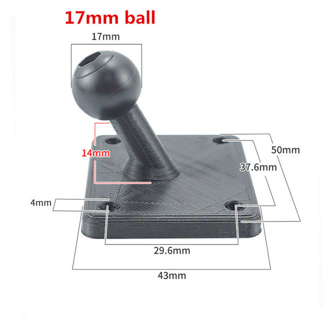 Adaptateur Rotule 17 Mm Pour Trépied – Compatible 1/4” – En Aluminium
