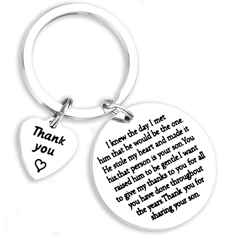 Zu Meinem Vater in Gesetz Keychain Geschenk Danke für Sharing Ihre Sohn Vater in Gesetz Vater von Bräutigam Geschenk von Braut – Detail 1