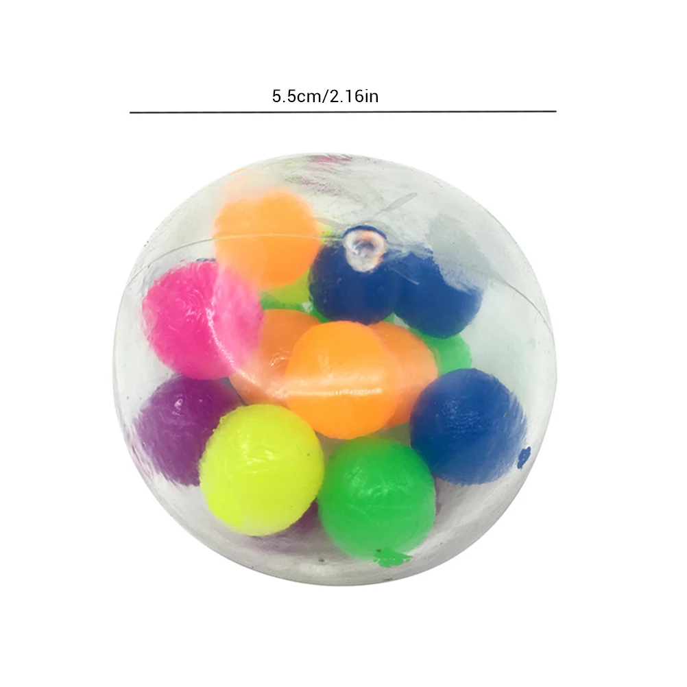 1/3pcs Clear Stress Balls Colorful Ball Autism Mood Squeeze Relief Healthy Toy Funny Gadget Vent Toy Children Christmas Gift squeeze ball maker