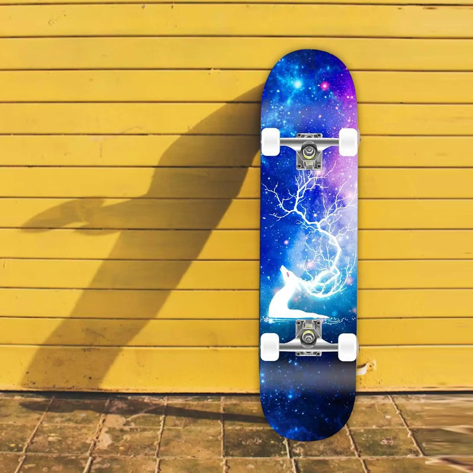 Complete Skateboard Double Kick Steel Bearing Bracket Fully 31 inch Longboard for Beginners Teens Youth Girls Adults