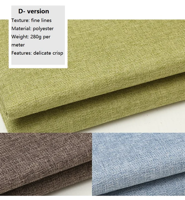 Thick Solid Color Cotton Linen Linen Old Coarse Cloth Tablecloth Linen Sofa  Fabric Diy Pillowcase Fabric SF1108-2