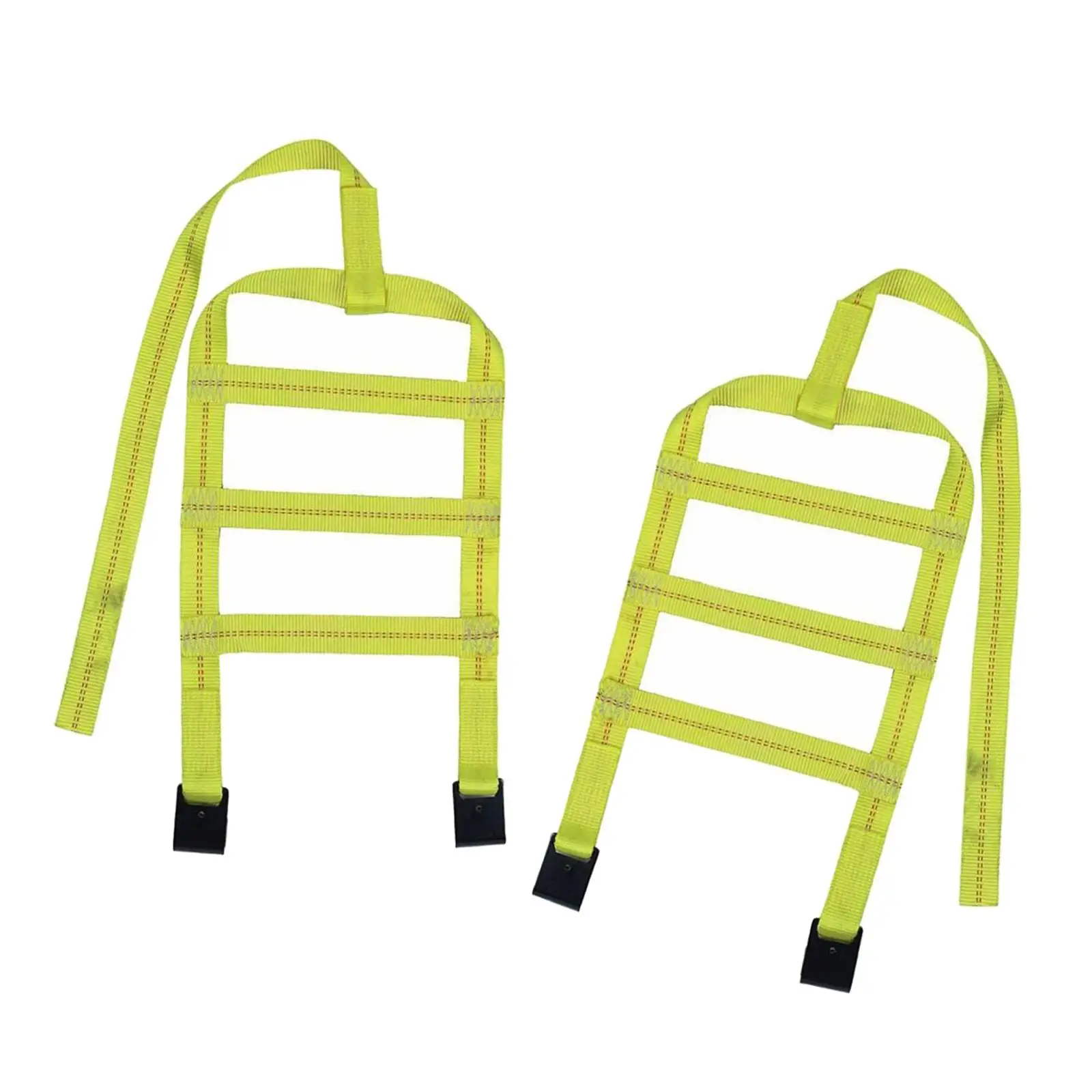 Tow Straps/ with Flat Hooks /Net Basket/ Heavy Duty /Adjustable/ Yellow/