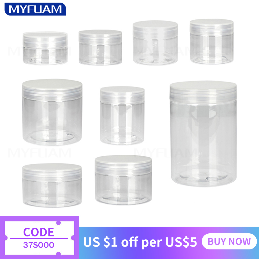 Best of 5Pcs Clear Refillable Bottle Jar Lid Empty Cosmetic Container Makeup Travel Cearm Bottle Jars 30 / 40 / 50 / 60 / 80ml 100ml 120ml 200ml Reviews & Tips