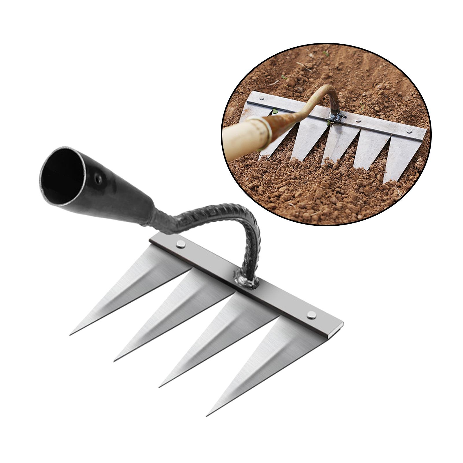 Gardening Hoe Weeding Rake with Glove Agricultural Tools Grasping Raking Loosening Soil Artifact Harrow Agricultural Tool