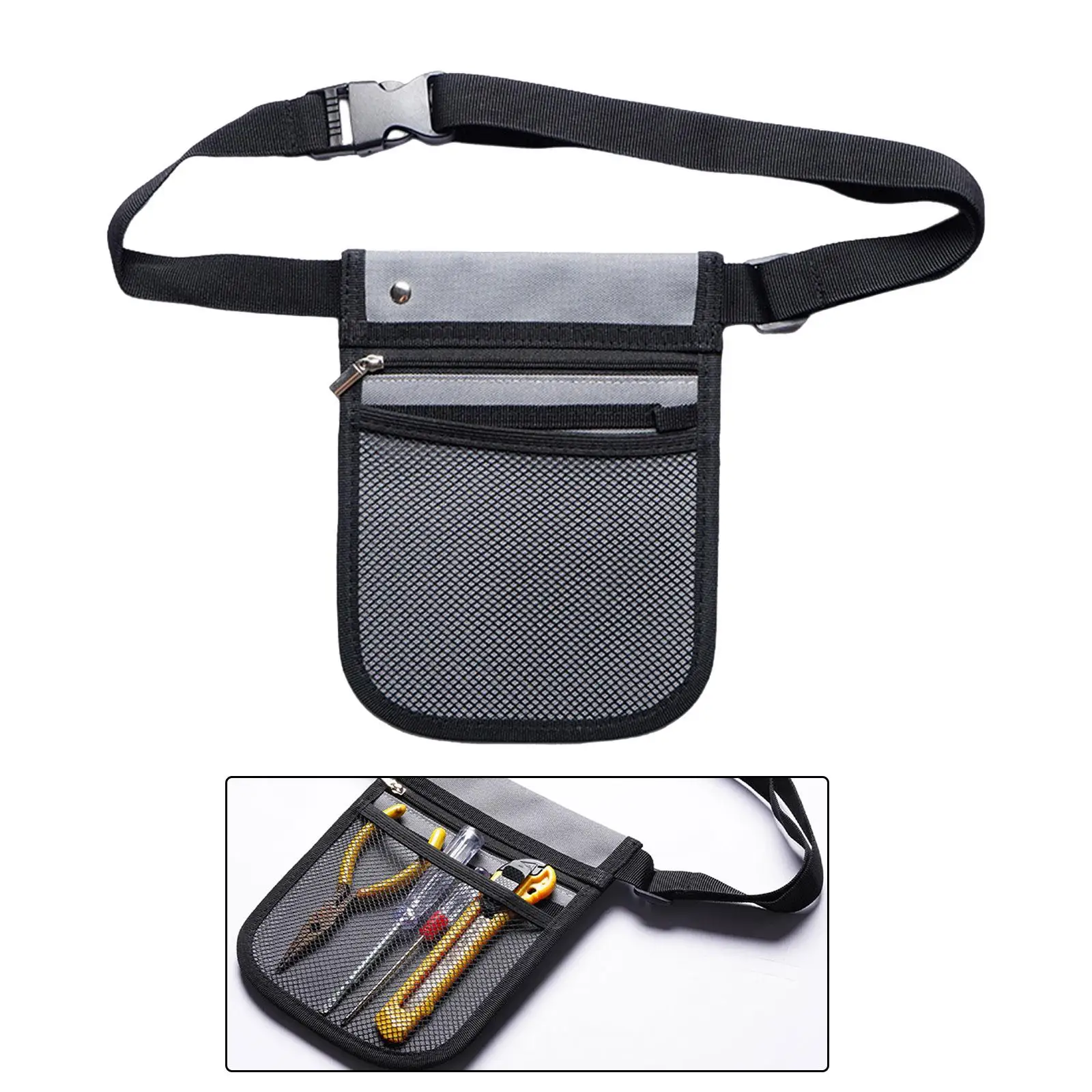  Fanny Pack Organizer Belt Multi Pockets Waist Bag Storage Belt Utility Apron Hip Bag Pouch for Nurses, Trades, Workers