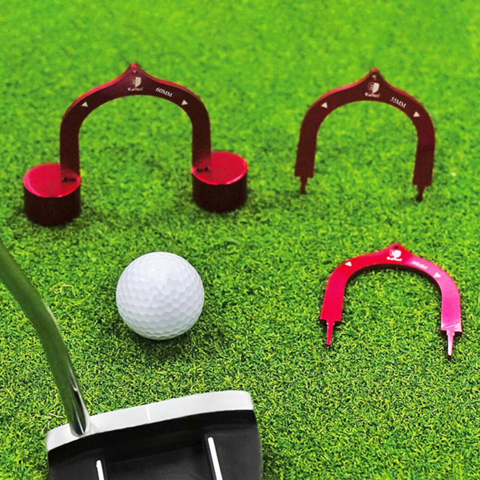 3x Golf Putting Gates Golf Training Aid Metal Putter Gates Practice Supplies