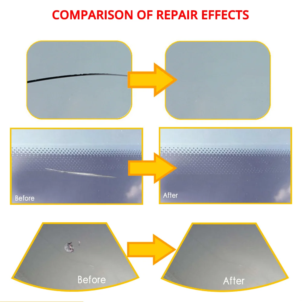 Car Windshield Glass Cracked Repair Agent Window Glass Scratch Nano Repairing Set Crack Restore Traceless Curing Glue Tools