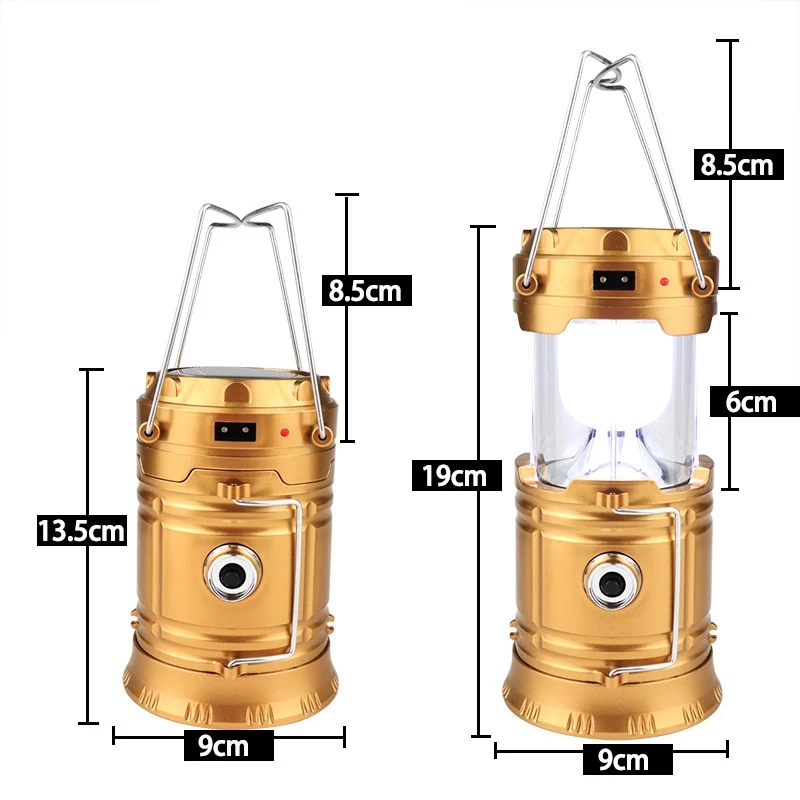 carregador solar portátil lanterna de acampamento lâmpada led iluminação ao ar livre dobrável acampamento tenda lâmpada recarregável usb