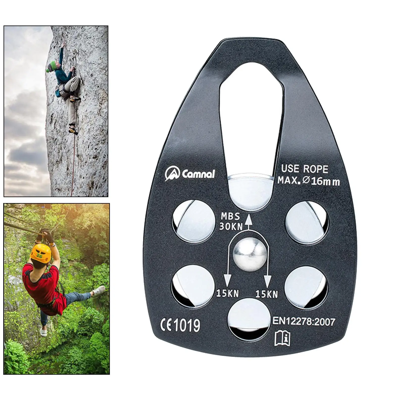 Climbing Pulley Side Plate Hauling Rigging Pulleys Mountaineering 