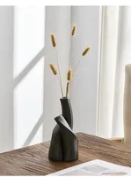 Modern Handmade Ceramic Frosted Desktop Vase Flower Pot 11
