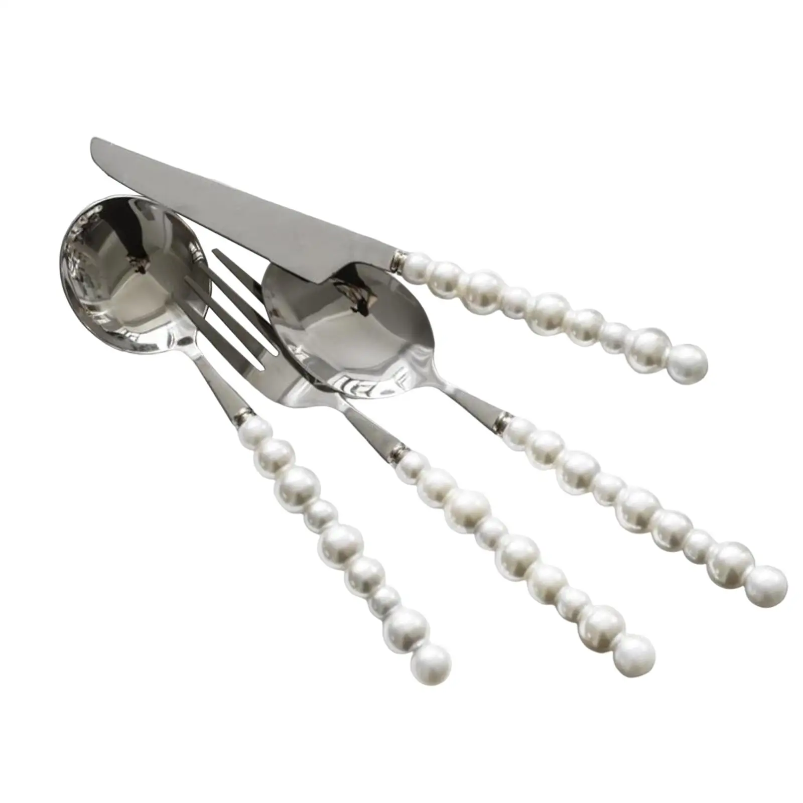 Pearl Handle Cutlery Set Tablespoon for Kitchen Formal Occasions Holiday