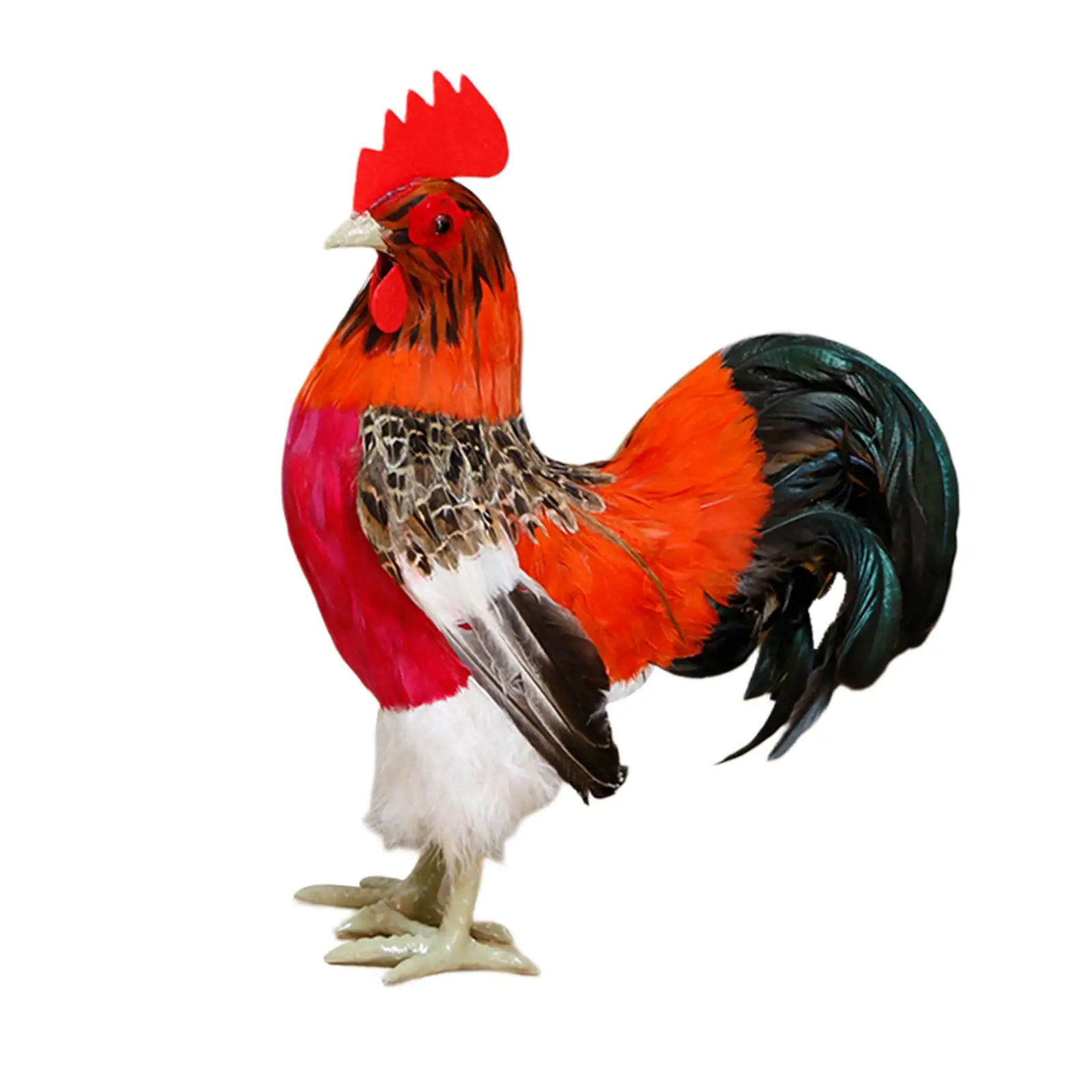 Simulation Rooster Statue Crafts Chicken Ornament Art Decoration for Outdoor Room Lawn Decoration