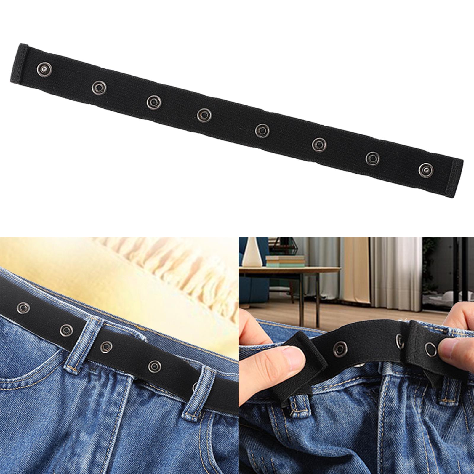 Elastic Belt No Buckle Unisex Stretch Invisible Belt Waist Belt Waistband Adjustable Without Buckle for Dress Jeans Pants