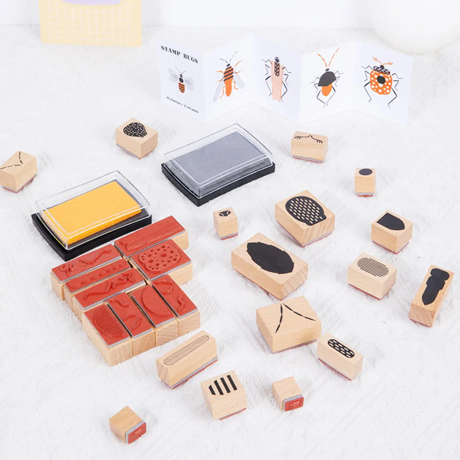 Kids Insect Awareness Seal Montessori Toys DIY Painting Early Developmental Toys Puzzle Printing Mud Game for Birthday Gifts