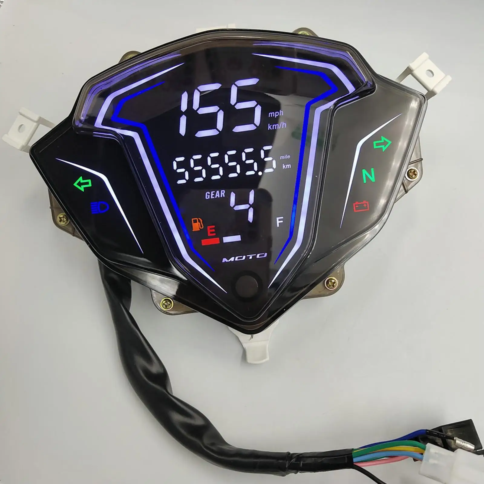 Motorcycle Digital Instrument Tachometer Meter Gauge Modification Part for 
