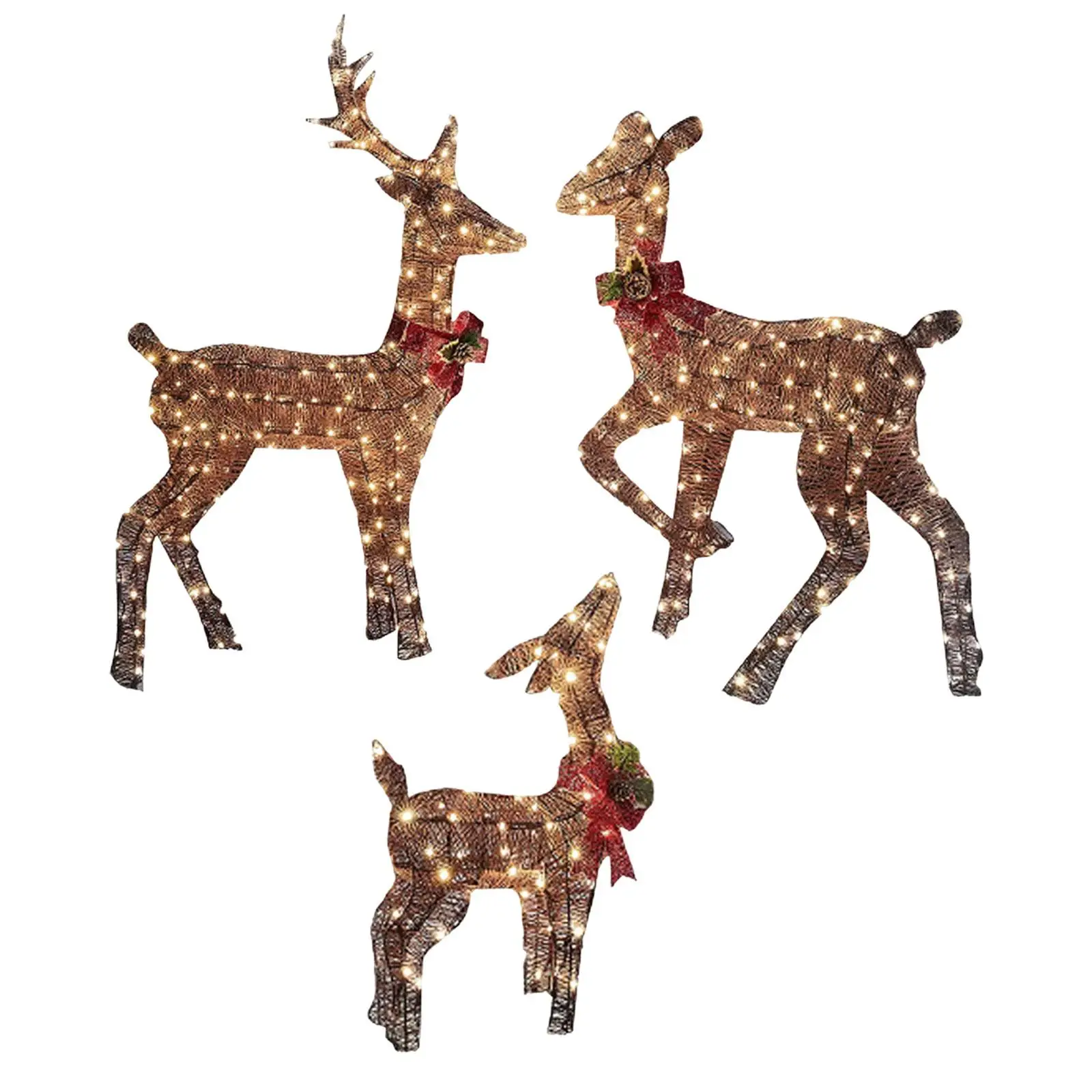 Christmas Lighted Reindeer Garden Lighting Ornament Prop Elk Decoration for