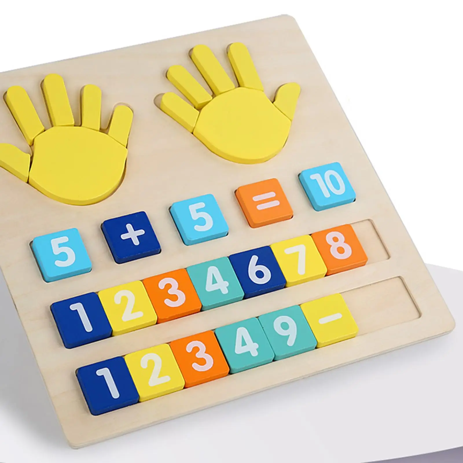 Mathematics Busy Board Montessori Montessori Math Toy Finger Numbers Counting Toy for Travel Toy Cognitive Development
