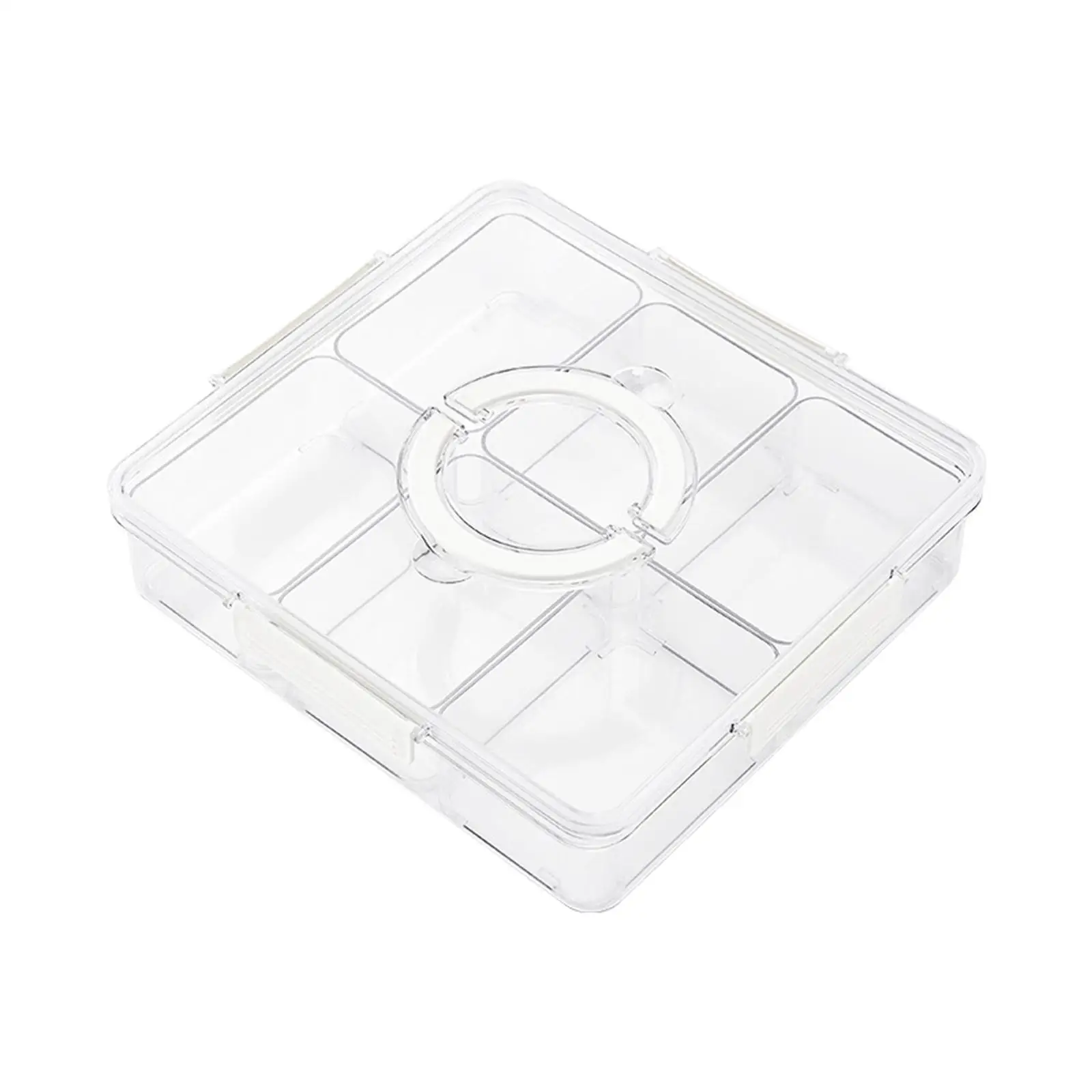 Snack Container Fruits Food Storage Box Snacks Reusable Divided Serving Tray