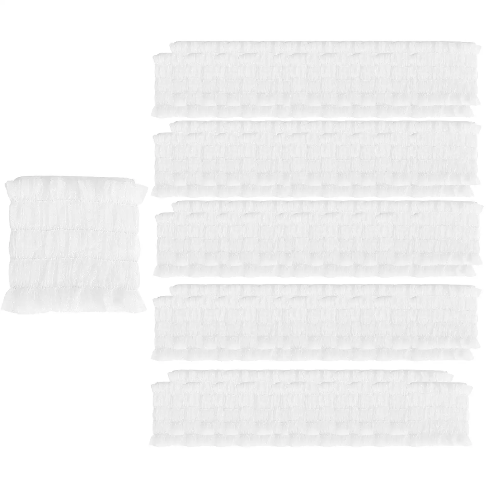 100Pcs Hair Tie Facial Beauty Supply Towels for Face Beauty Headbands Hair Hoop for Hospital Makeup Bath Shower Skincare Party
