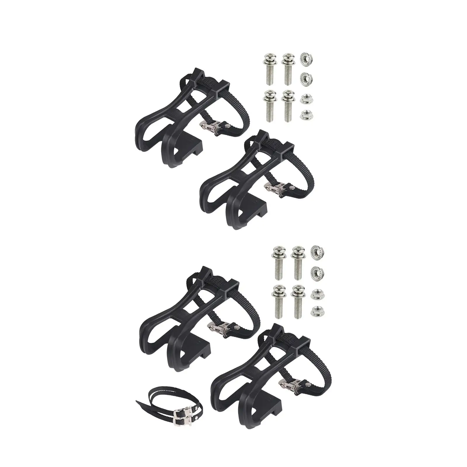 Bike Pedal Straps Pedal Clips Straps Durable Bicycle Feet Strap Footrest Strips for Mountain Indoor Gym Sports