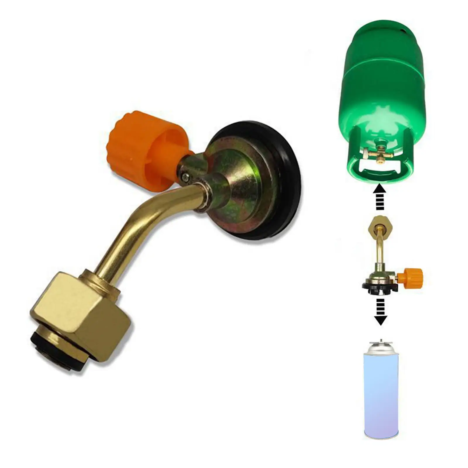 Gas Tank Refill Adapter Canister Accessories Filling Device Integrated Filling Valve Conversion Connector for Camping Supplies