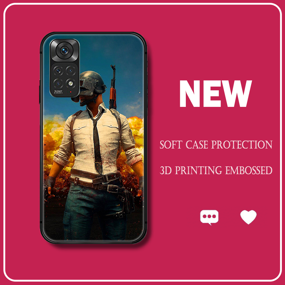 Силиконовый ТПУ чехол PUBG для телефона Xiaomi Redmi Note 7 8 9 10 11 12 T  A C S Pro Plus K60, мягкий черный Чехол | AliExpress