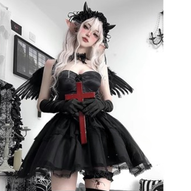 Dark Angel Halloween Anime Cosplay Costumes Gothic Lolita Punk