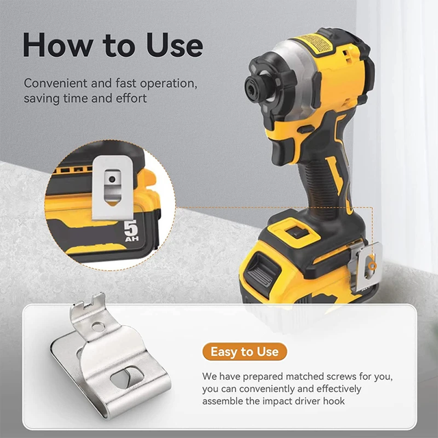 Taladro Dewalt Ganchos Para Cinturón De Repuesto En Acero