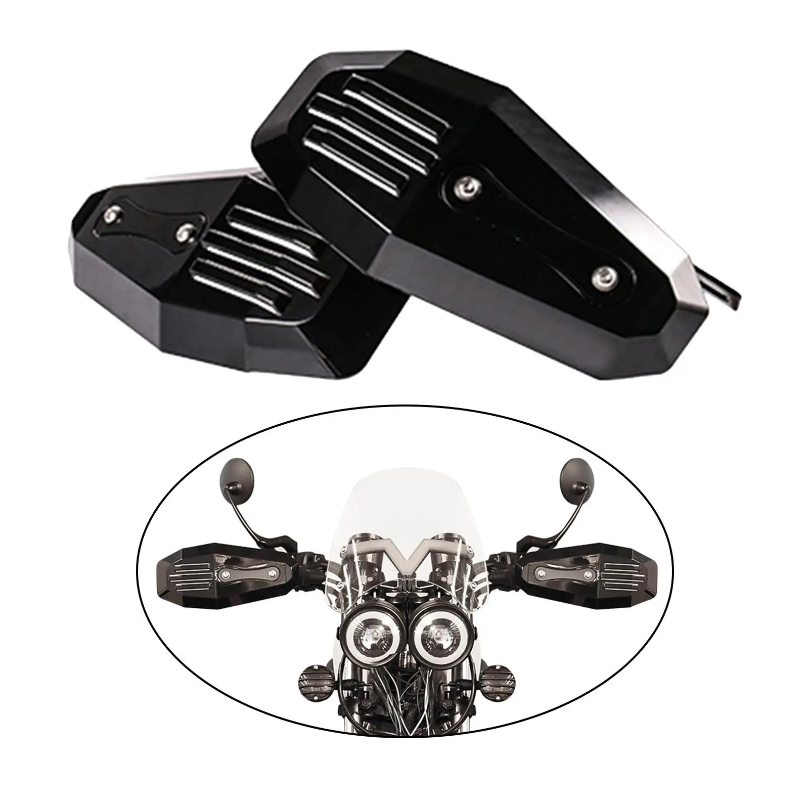 2Pcs Universal Motorcycle Hand Guard Protector Shield for Most Motorbike Motocross Scooter Windproof Handlebar HandGuards