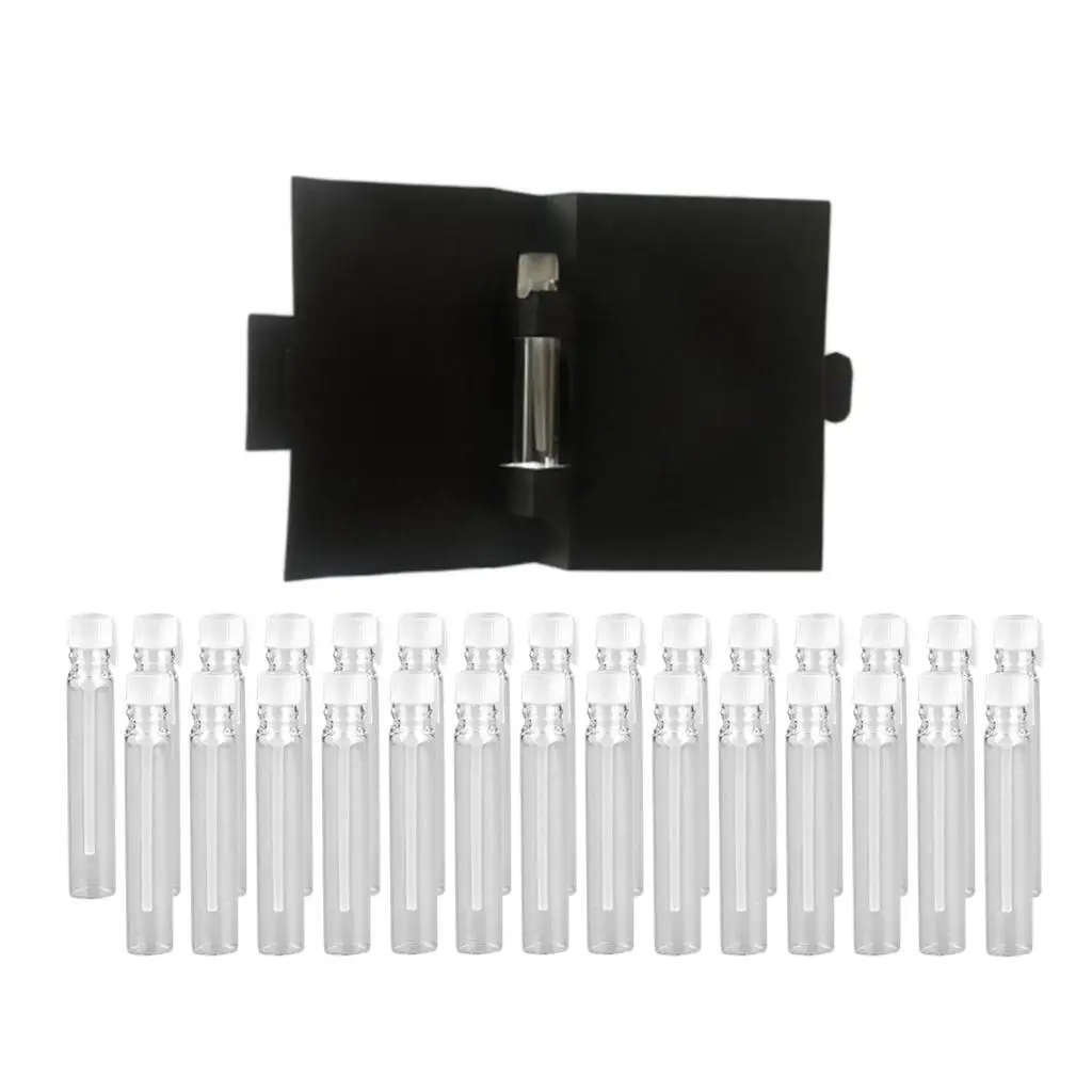 30Pcs Perfume Fragrance Sample Pipette Bottles Travel Oils Serum Vials