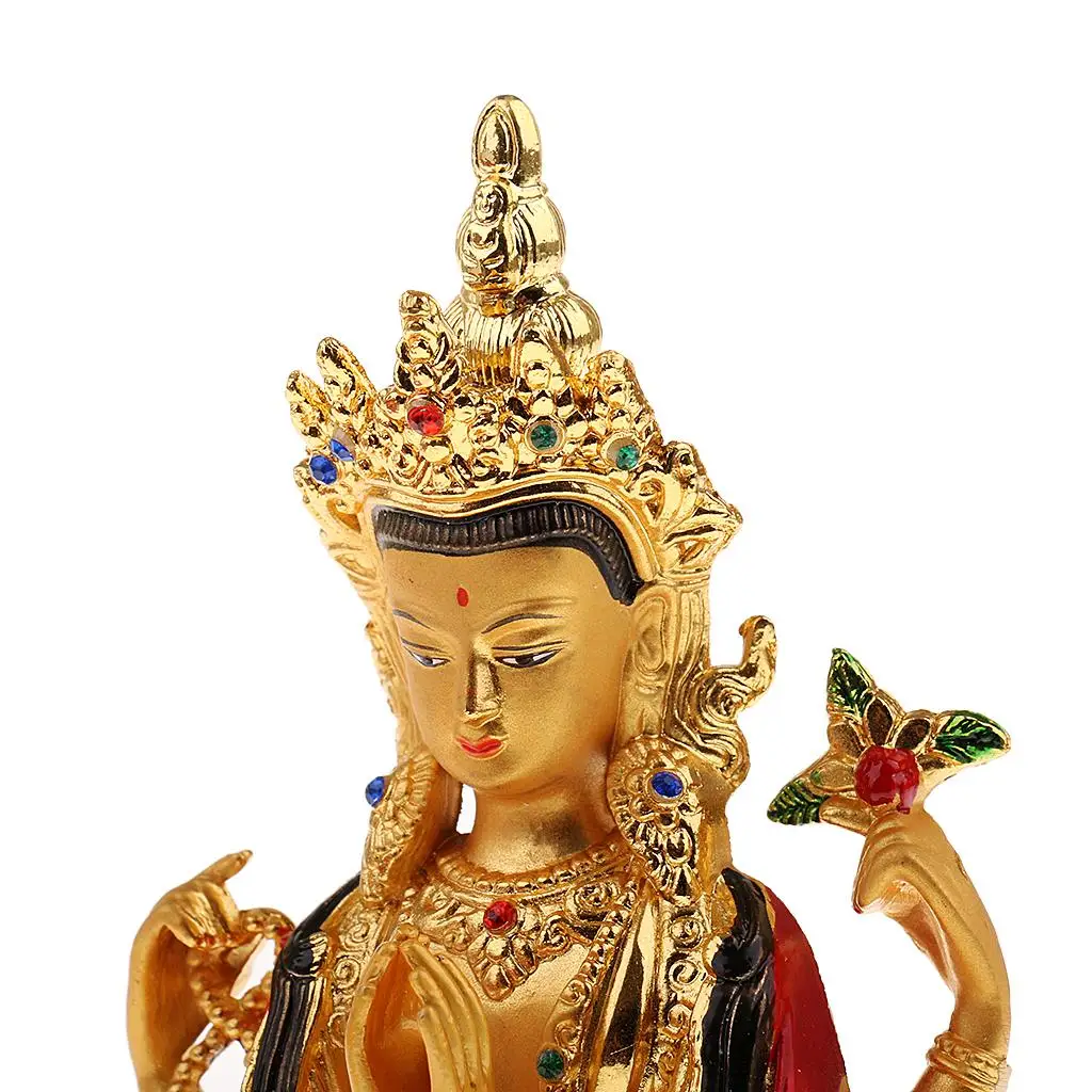 Tibet Avalokitesvara Statue Small Statue Bodhisattva Home Temple Decoration