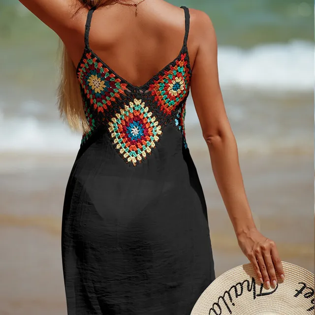 Crochet Cover Up Beach Slip Cutout Irregular Plus Size Summer Women Dresses  Swimwear Cover Ups Beachwear Casual Women's Dresses - AliExpress