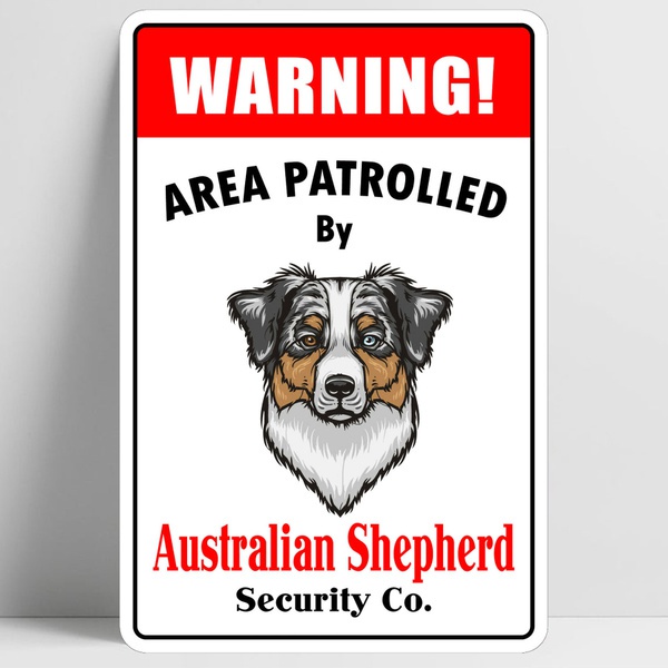 Title 3, Warning Area Patrolled By Weimaraner Retro Vint...