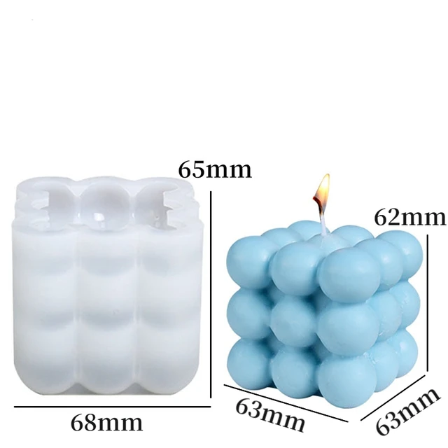 3d Bubble Candle Molds Bubble Cube Silicone Mold For Candles - Temu