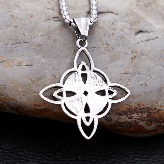 Collier Viking En Acier Inoxydable – Pendentif De Protection Avec Chaîne Pour Hommes